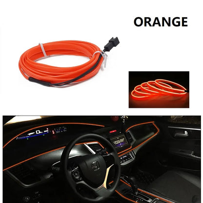 Car Interior Decorative Lamps Strips Atmosphere Lamp Cold Light Decorative Dashboard Console Auto LED Ambient Lights 1/2/3/4/5M