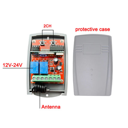 For NOVOFERM NOVOTRON 522 524 512 504 502 MNHS433 MTR43-2 MCHS43-2 Garage Remote Control Receiver 12V 24V 2CH 433.92MHz