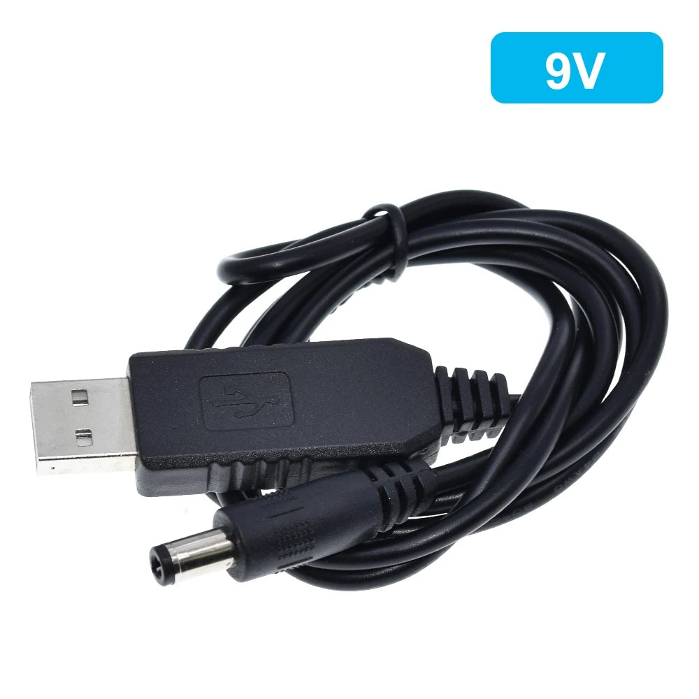 TZT USB Power Boost Line DC 5V to DC 9V / 12V Step UP Module USB Converter Adapter Router Cable 2.1x5.5mm Plug