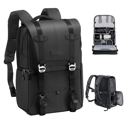 K&F CONCEPT Photography Professional Camera Backpack Outdoor Travel Bag Can Carry tripod  Ergonomic Design For Sony Canon Nikon