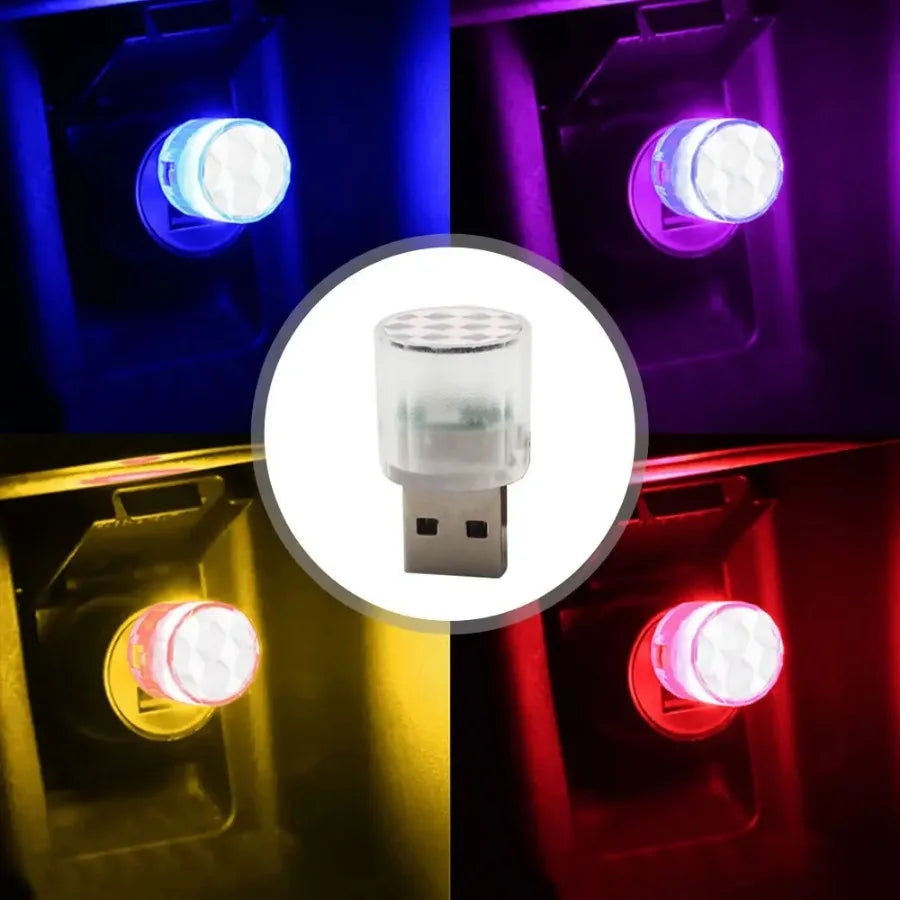 USB Car LED Night Light Ambient Light Interior Atmosphere Lamps Decoration Environment Auto Lnterior Universal Ambiance Lights