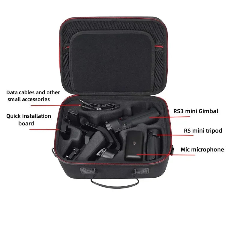 Portable Case Storage Handheld Gimbal Tripod Microphone Shoulder Bag  Handbag for DJI RS 3 Mini Stabilizer Gimbal Accessories