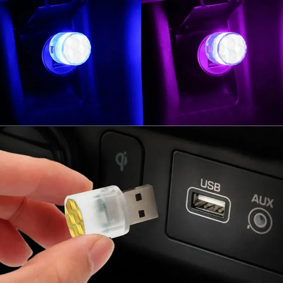 USB Car LED Night Light Ambient Light Interior Atmosphere Lamps Decoration Environment Auto Lnterior Universal Ambiance Lights